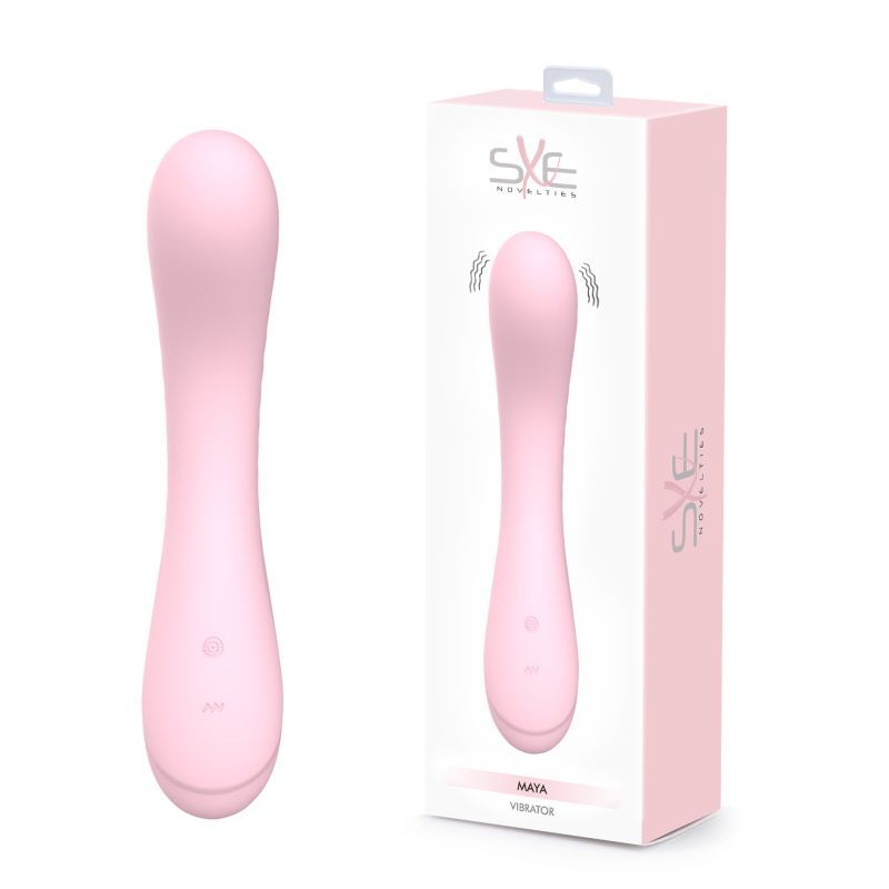 Maya Curve Silicon Vibrator Pink-SXE-0524