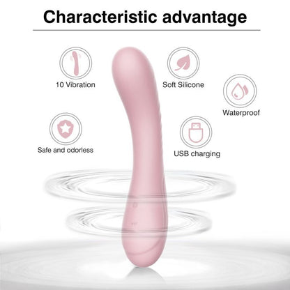 Maya Curve Silicon Vibrator Pink-SXE-0524