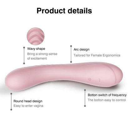 Maya Curve Silicon Vibrator Pink-SXE-0524
