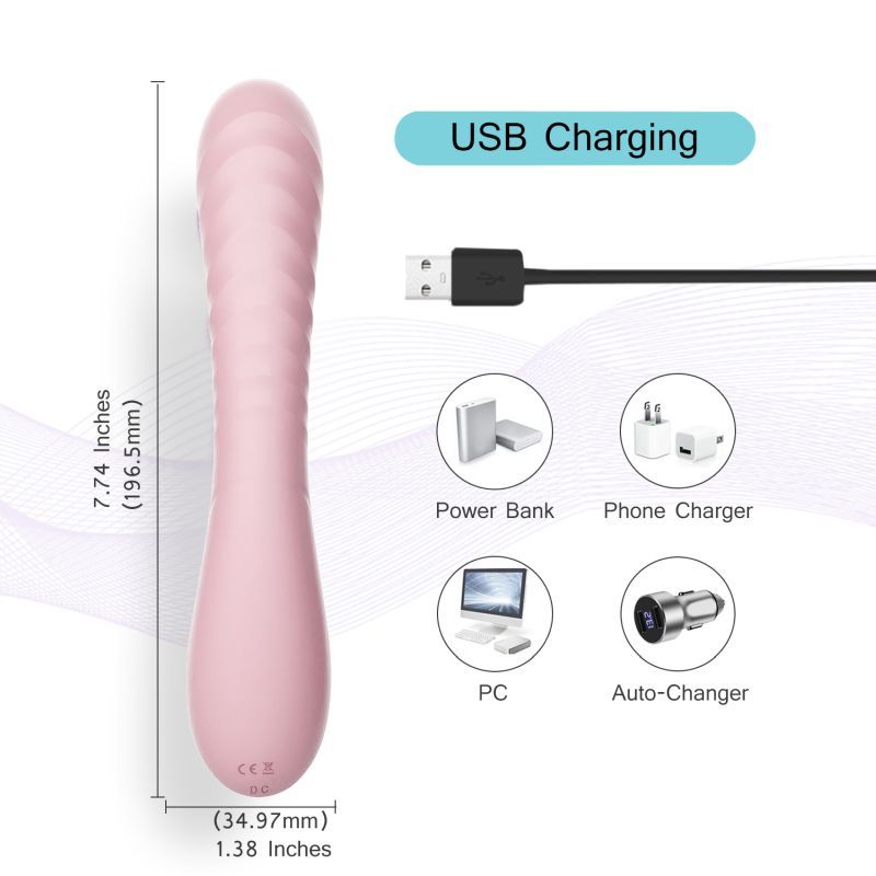 Maya Curve Silicon Vibrator Pink-SXE-0524