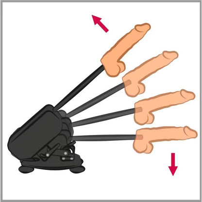 Sex Machine Kit with Remote Control & Attachments-ML-08-PLUS