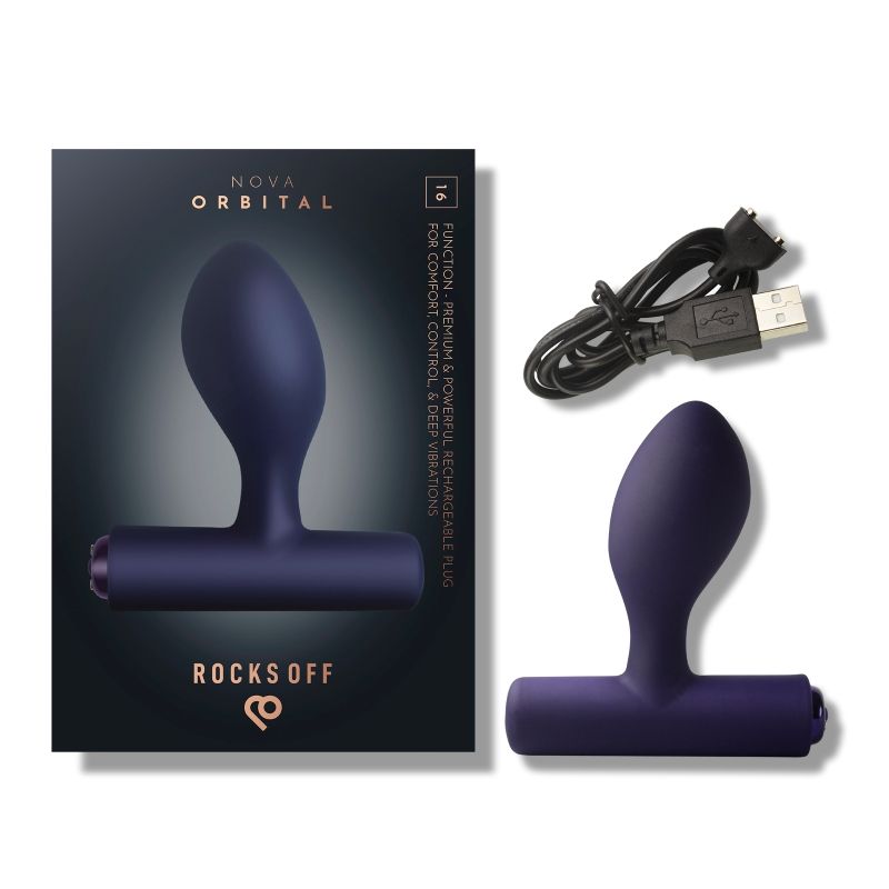 Nova Orbital Butt Plug Vibrator Purple-16ORBITALBU