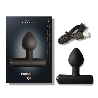 Nova Astryx Butt Plug Vibrator Black-16ASTRYXBK