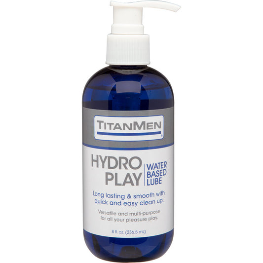 TitanMen Hydro Play - Water Based Lubricant - 240 ml Pump Bottle-3900-08-BU