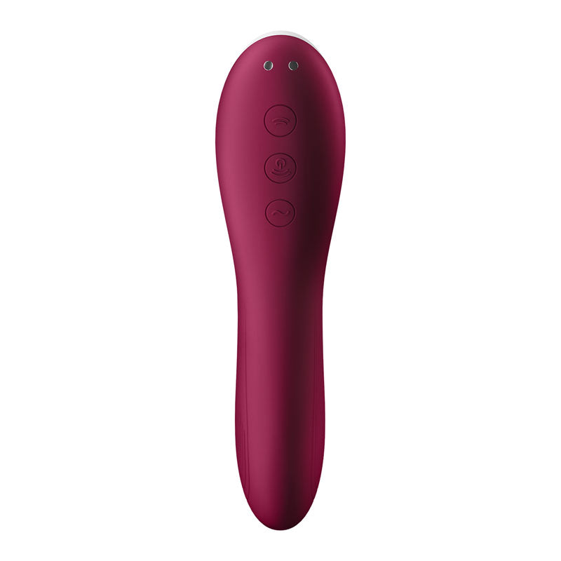 Satisfyer Dual Crush - Red Air Pulse Stimulator with Vibration-4003061