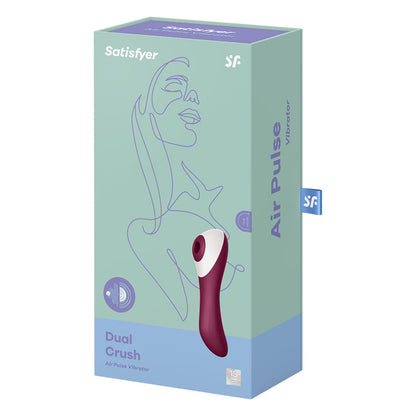 Satisfyer Dual Crush - Red Air Pulse Stimulator with Vibration-4003061