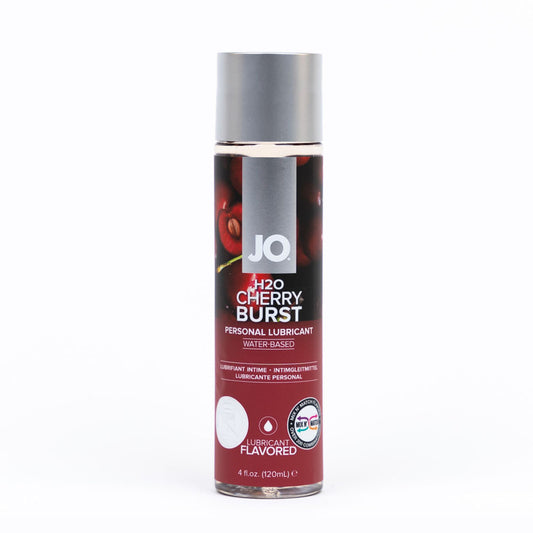 JO H2O Cherry Burst Lube - 120 mL - Cherry Flavoured Water Based Lubricant - 120 ml Bottle-40116