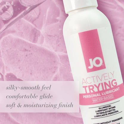 JO Actively Trying - 120ml - Water Based Fertility Friendly Lubricant - 120 ml Bottle - 40132