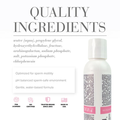 JO Actively Trying - 120ml - Water Based Fertility Friendly Lubricant - 120 ml Bottle - 40132