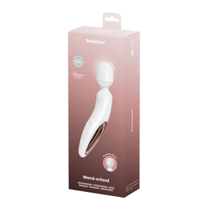 Satisfyer Wand-erland - White - White/Rose Gold USB Rechargeable Massage Wand-4018577