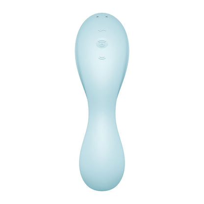 Satisfyer Curvy Trinity 5 - Blue USB Rechargeable Air Pulse Stimulator & Vibrator with App Control-4036564