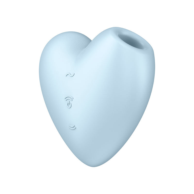 Satisfyer Cutie Heart - Blue - Blue USB Rechargeable Air Pulsation Stimulator with Vibration-4037271