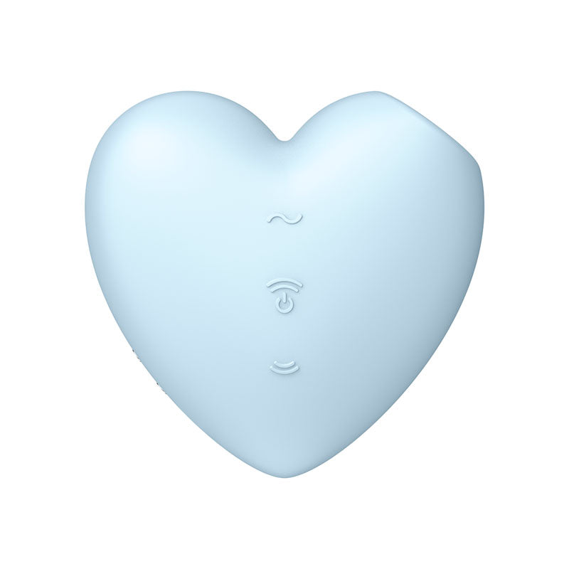 Satisfyer Cutie Heart - Blue - Blue USB Rechargeable Air Pulsation Stimulator with Vibration-4037271