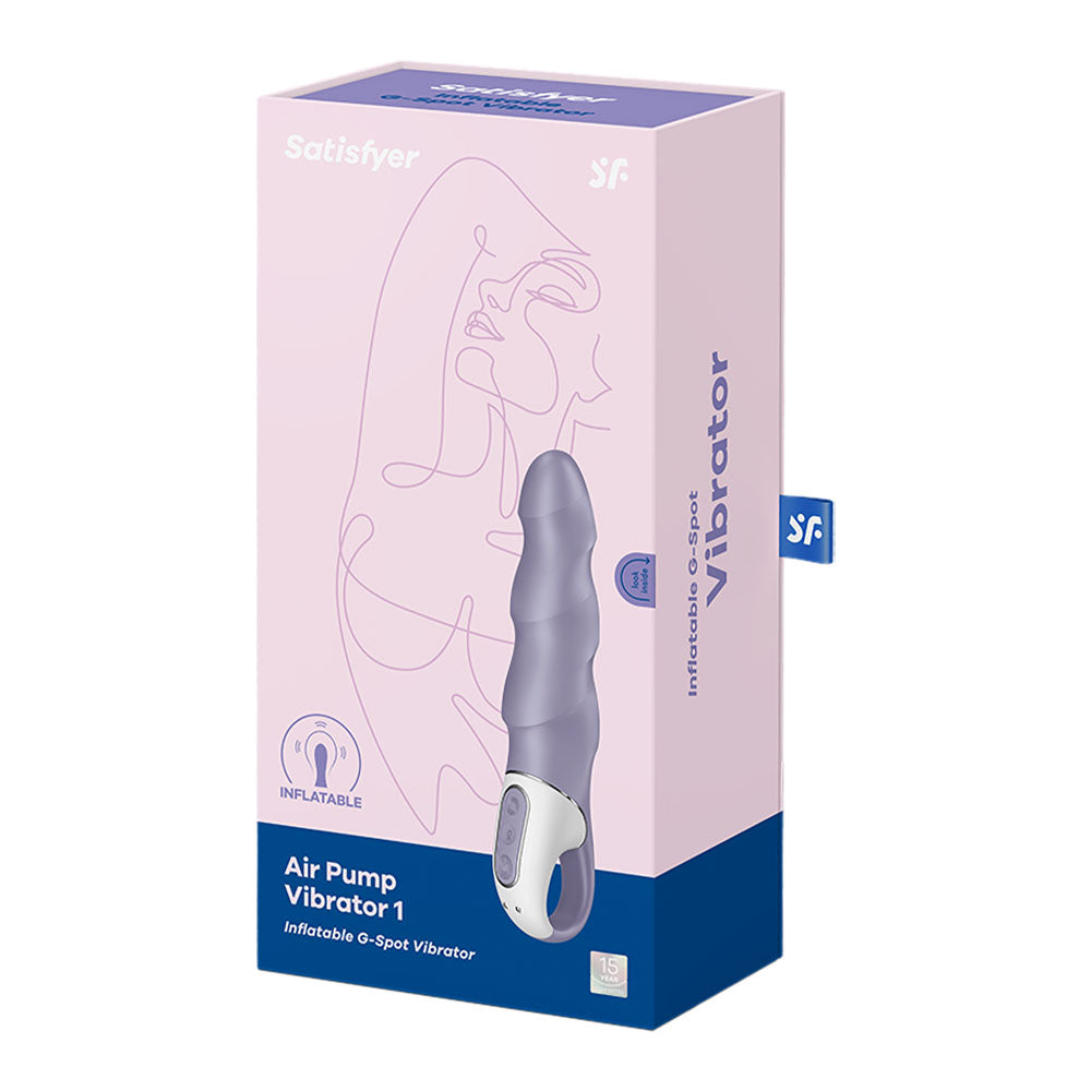 Satisfyer Air Pump Vibrator 1 - Lilac USB Rechargeable Inflatable Vibrator-4038599