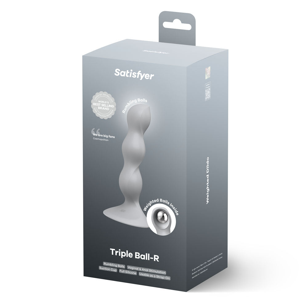 Satisfyer Triple Ball-R - Grey - Grey Beaded Anal Plug-4048659