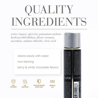 JO Gelato White Chocolate Raspberry Lube - 120 mL - White Chocolate Raspberry Flavoured Water Based Lubricant - 120 ml Bottle-40486
