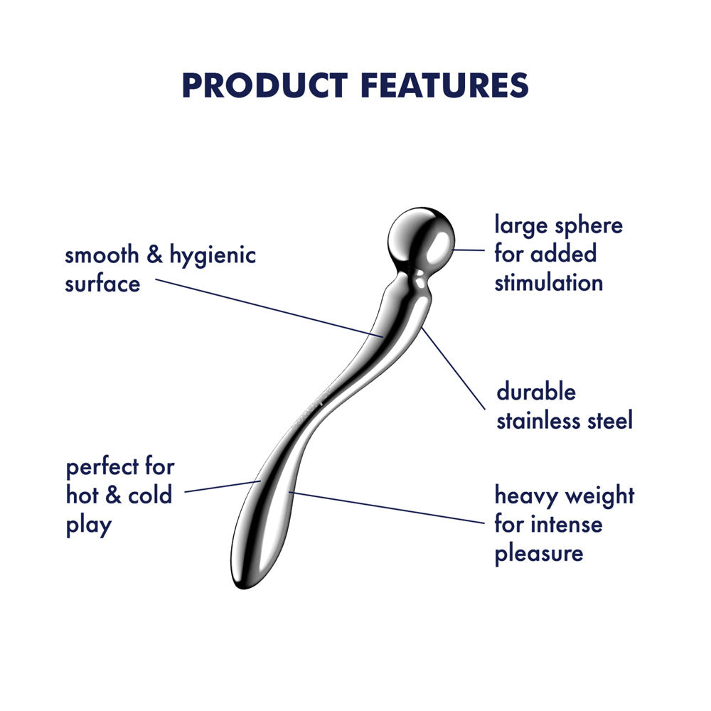 Satisfyer Star Force 2 - Chrome Steel 22 cm Dildo-4066943