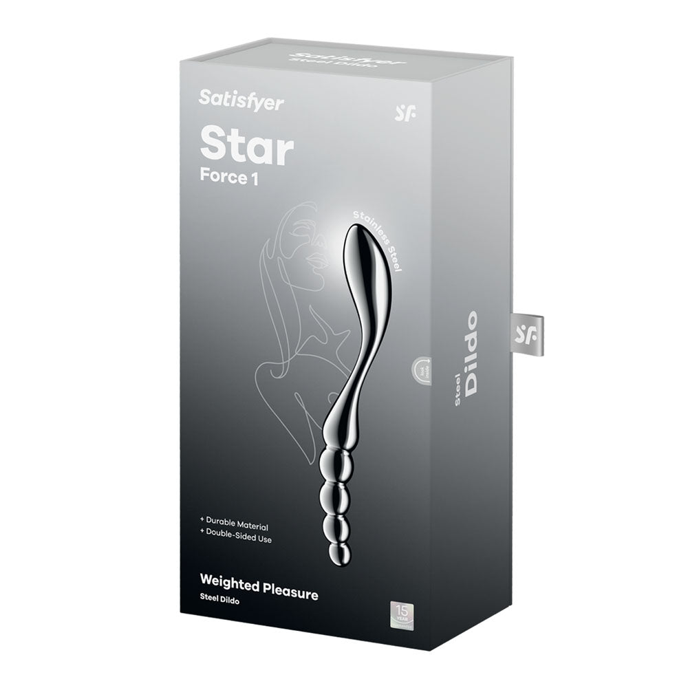 Satisfyer Star Force 1 - Chrome Steel 21 cm Dildo-4066950