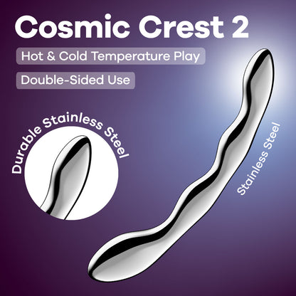 Satisfyer Cosmic Crest 2 - Chrome Steel 20.5 cm Dildo-4066974