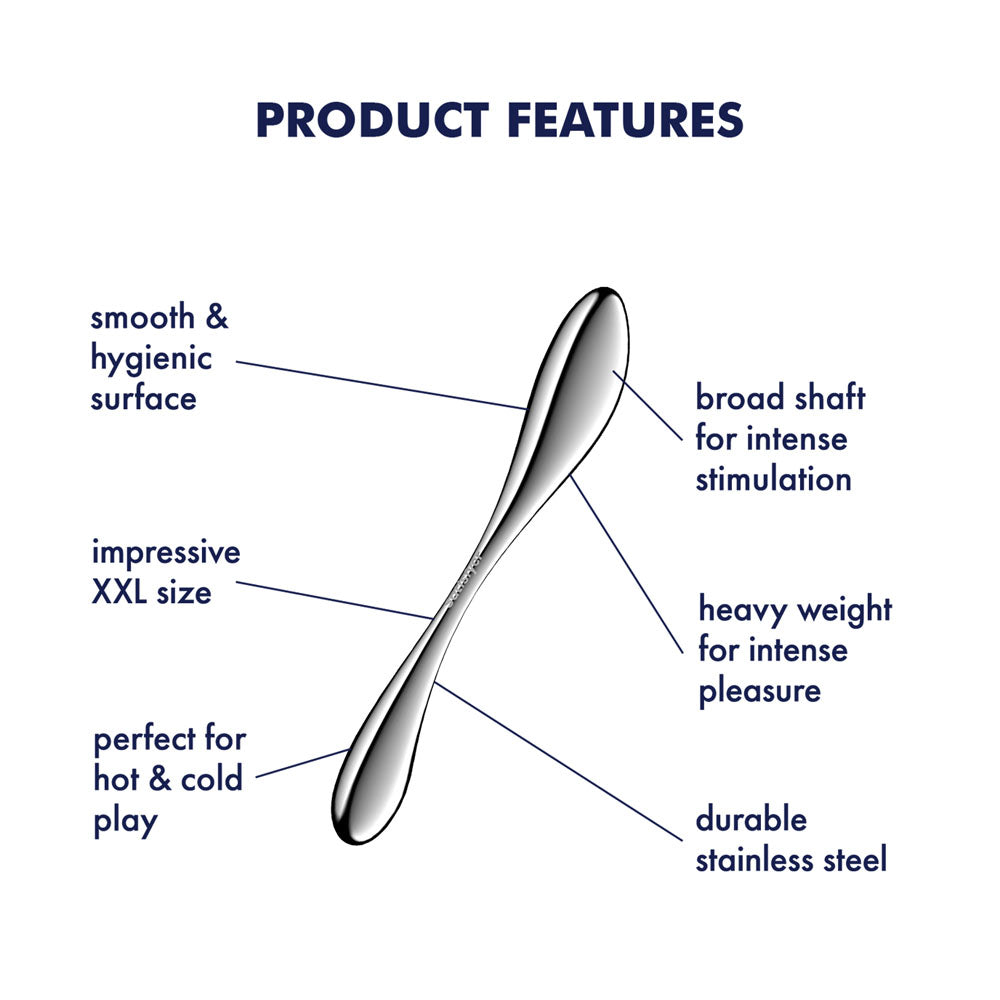 Satisfyer Star Force 3 - Chrome Steel 27 cm Dildo-4066998