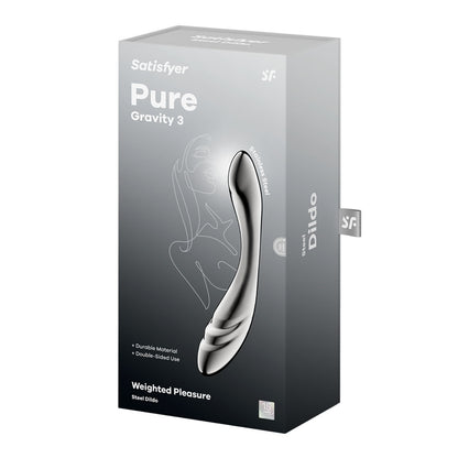 Satisfyer Pure Gravity 3 - Chrome Steel 21 cm Dildo-4067018