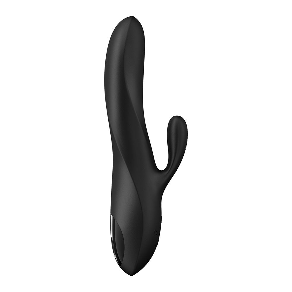 Satisfyer Heat Flex 3 - Black 23 cm USB-C Rechargeable Warming and Rotating Rabbit Vibrator - 4067650