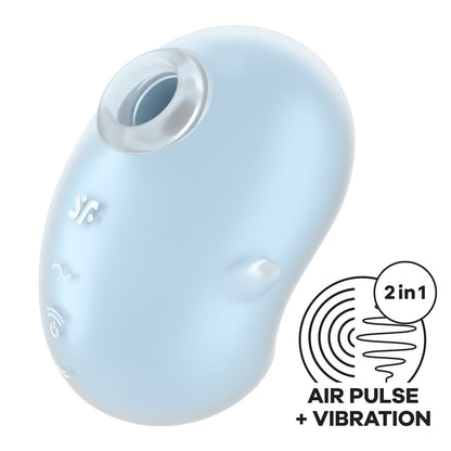 Satisfyer Cutie Ghost - Blue - Blue USB Rechargeable Air Pulse Stimulator-4067759