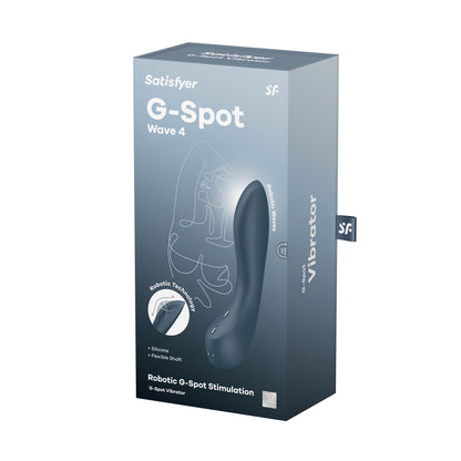 Satisfyer G-Spot Wave 4 - Dark Blue 21 cm USB Rechargeable Vibrator with Robotic G-Spot Stimulation-4078229