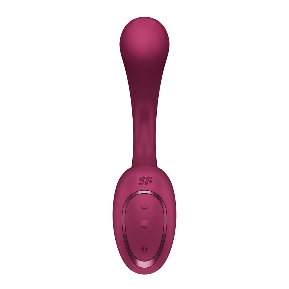 Satisfyer G For Goddess 2 - Wine Red - Wine Red 18.8 cm USB Rechargeable Vibrator with Clit Stim - 4080635