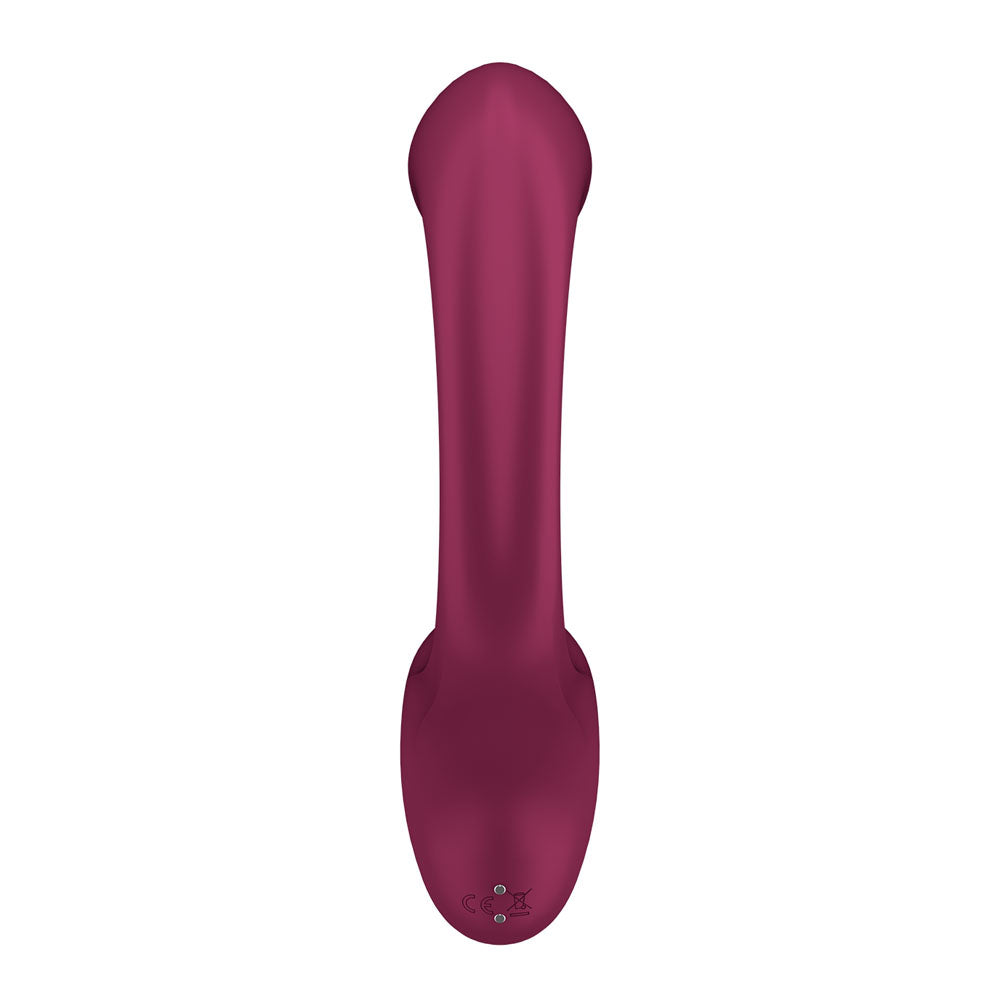 Satisfyer G For Goddess 2 - Wine Red - Wine Red 18.8 cm USB Rechargeable Vibrator with Clit Stim - 4080635