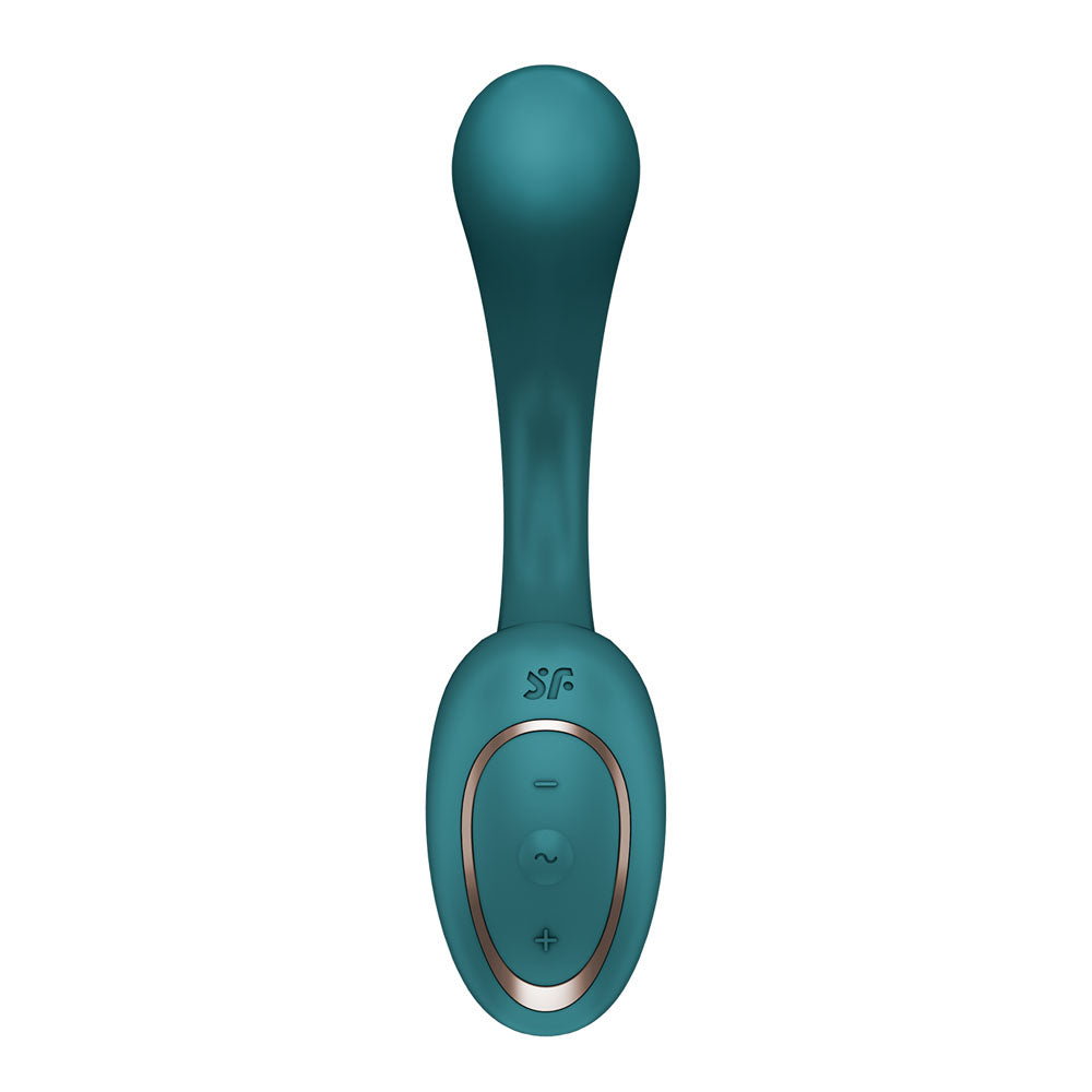 Satisfyer G For Goddess 2 - Bottle Green - Bottle Green 18.8 cm USB Rechargeable Vibrator with Clit Stim - 4080642