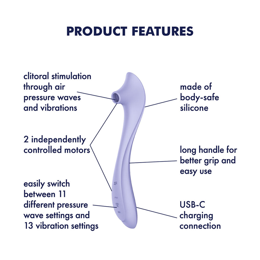 Satisfyer Easy Lover - Purple USB-C Rechargeable Air Pulse Clitoral Stimulator-4082073