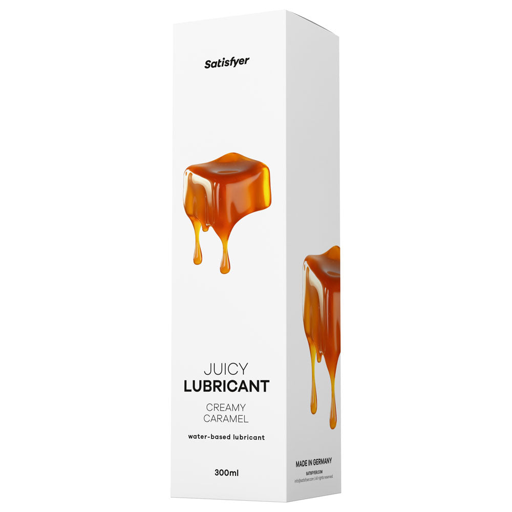 Satisfyer Juicy Lubricant 300 ml Creamy Caramel - Caramel Scented Water Based Lubricant - 300 ml Bottle-4082882