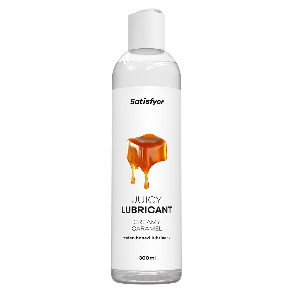 Satisfyer Juicy Lubricant 300 ml Creamy Caramel - Caramel Scented Water Based Lubricant - 300 ml Bottle-4082882