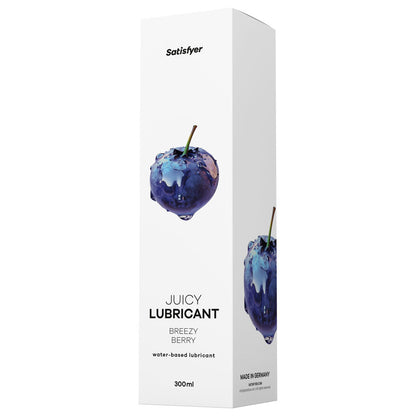 Satisfyer Juicy Lubricant 300 ml Breezy Berry - Blueberry Scented Water Based Lubricant - 300 ml Bottle-4082905