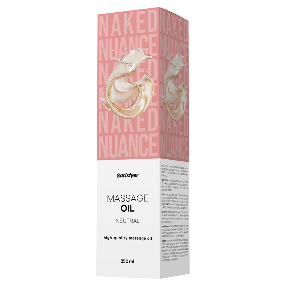 Satisfyer Massage Oil 250 ml Neutral - Unscented Massage Oil - 250 ml Bottle-4083063