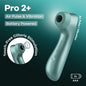 Satisfyer Pro 2+ Battery Series - Mint Green Air Pulse Clitoral Stimulator with Vibration - 4083582