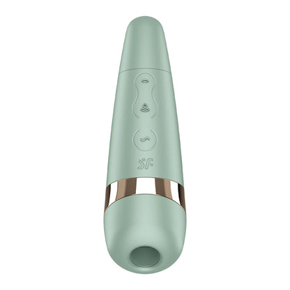Satisfyer Pro 3+ Battery Series - Mint - Mint Green Air Pulse Clitoral Stimulator with Vibration - 4083858