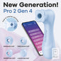 Satisfyer Pro 2 Generation 4 - Serene Blue - Blue Touch-Free USB-C Rechargeable Clitoral Stimulator with App Control - 4095400