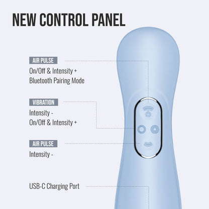 Satisfyer Pro 2 Generation 4 - Serene Blue - Blue Touch-Free USB-C Rechargeable Clitoral Stimulator with App Control - 4095400