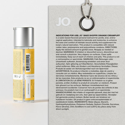 JO Bake Shoppe - Orange Creampuff - Orange Creampuff Flavoured Water Based Lubricant - 60 ml Bottle - 42051