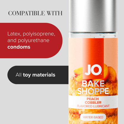 JO Bake Shoppe - Peach Cobbler - Peach Cobbler Flavoured Water Based Lubricant - 60 ml Bottle - 42053