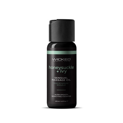 Wicked Sensual Massage Oil - Honeysuckle + Ivy - Honeysuckle and Ivy Scented Massage Oil - 120 ml Tube - 90976