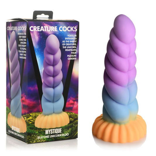 Creature Cocks Mystique Silicone Unicorn Dildo - Coloured 21 cm Fantasy Dildo-AH066