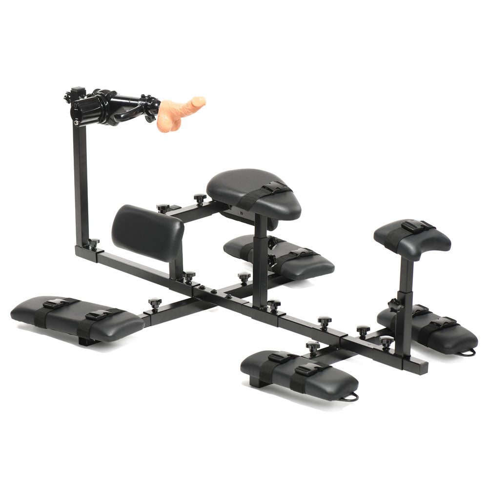 Master Series Subversion - Deluxe Stockade with Mains Powered Sex Machine-AH173