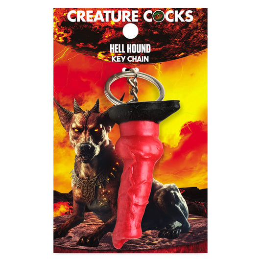 Creature Cocks Hell-Hound Keychain - Novelty Fantasy Dildo Keyring-AH424