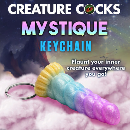 Creature Cocks Mystique Unicorn Keychain - Novelty Fantasy Dildo Keyring-AH468