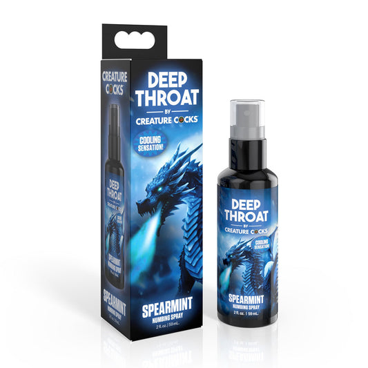 Creature Cocks Deep Throat Spray - Spearmint - Spearmint Flavoured Numbing Spray - 59 ml Spray-AH581-SPEAR