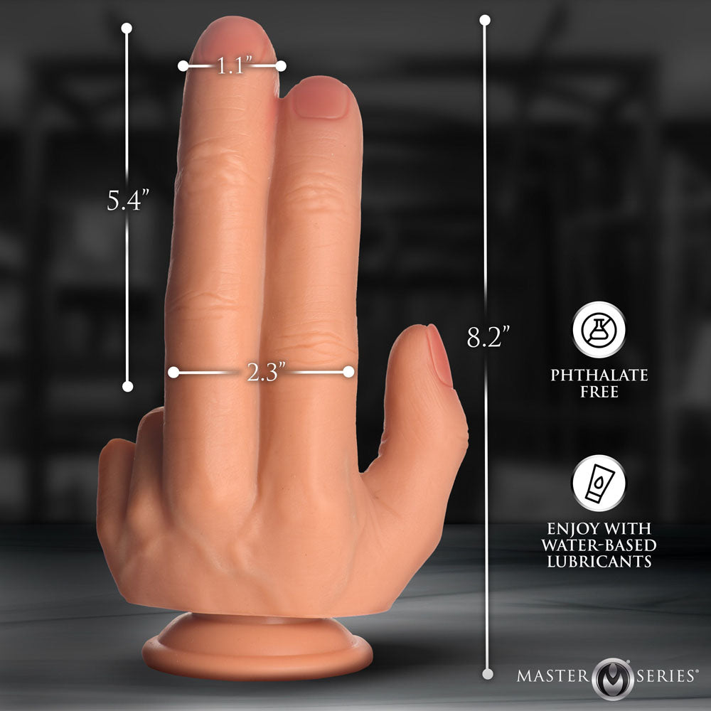 Master Series The Shocker - Flesh 20.8 cm Finger Dildo-AH780