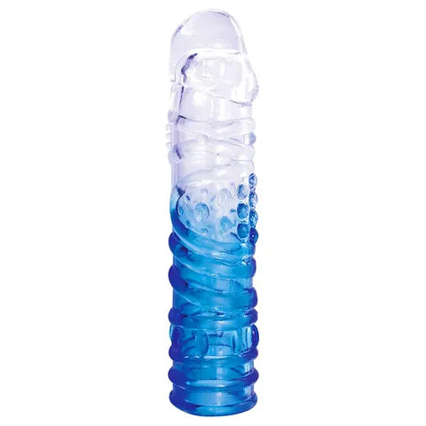Adam & Eve SAPPHIRE Sleeve Set - Blue Clear Penis Sleeve Set - Set of 4
